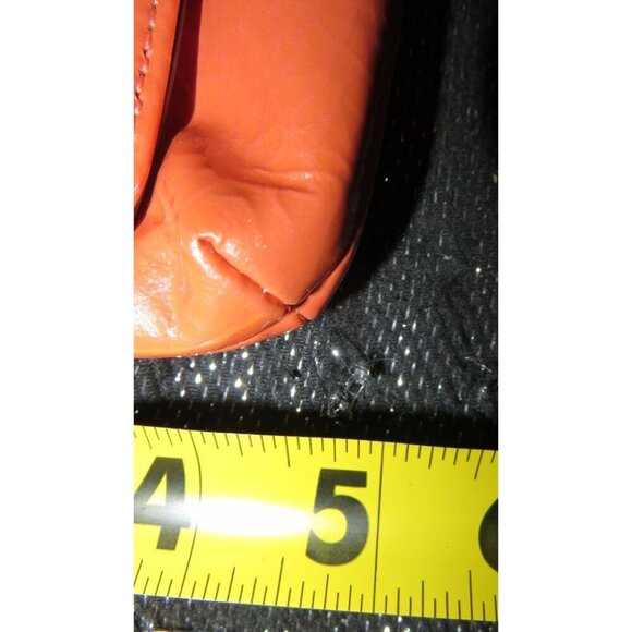 Coach Kristen Coral Patent Leather Flap Large Wristlet Wallet Clutch - Picture 13 of 16